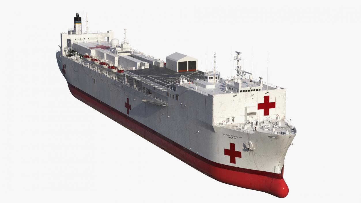 USNS Mercy T AH 19 Hospital Ship 3D