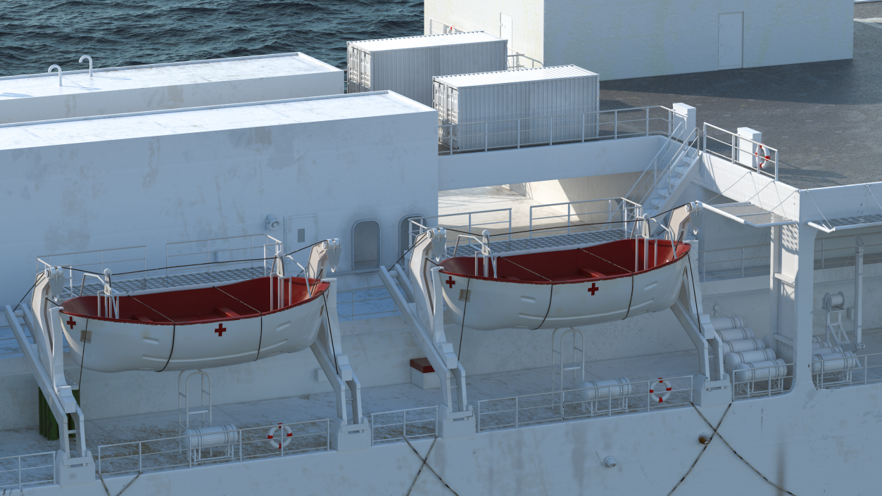 USNS Mercy T AH 19 Hospital Ship 3D