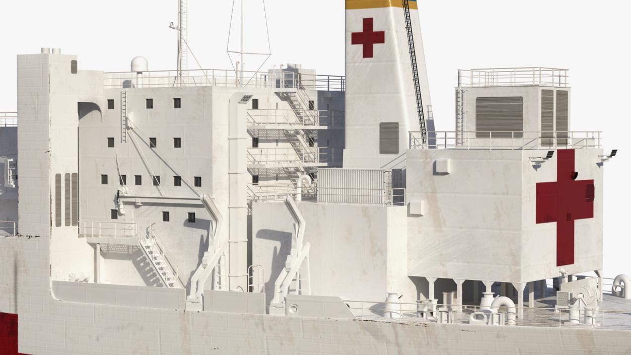 USNS Mercy T AH 19 Hospital Ship 3D