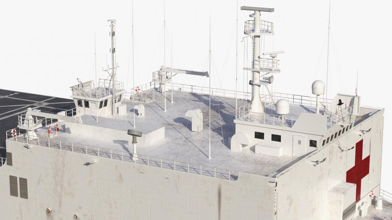 USNS Mercy T AH 19 Hospital Ship 3D