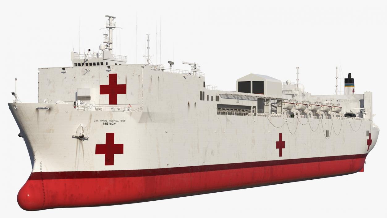 USNS Mercy T AH 19 Hospital Ship 3D