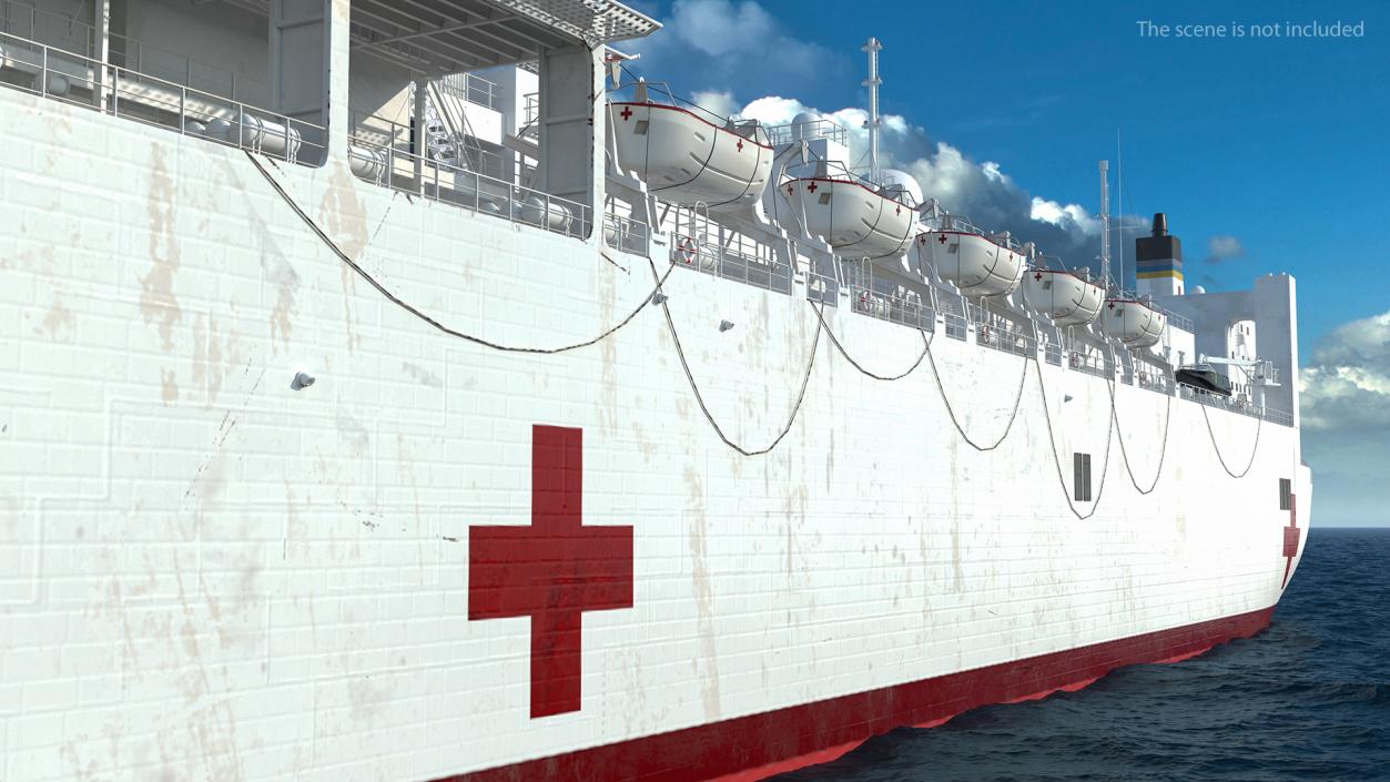 USNS Mercy T AH 19 Hospital Ship 3D
