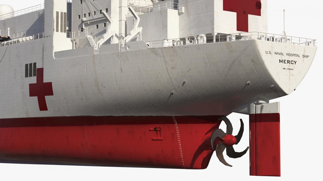 USNS Mercy T AH 19 Hospital Ship 3D