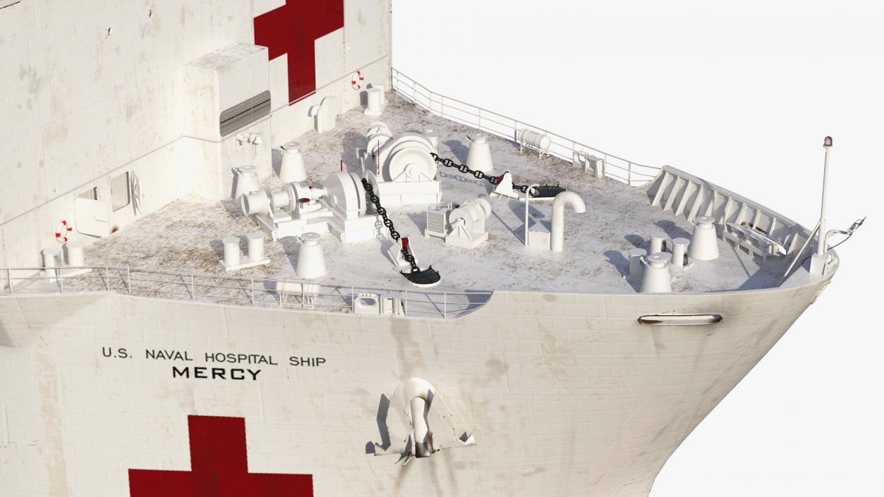 USNS Mercy T AH 19 Hospital Ship 3D