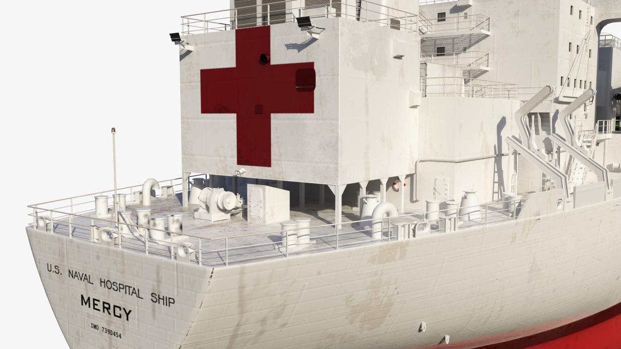 USNS Mercy T AH 19 Hospital Ship 3D