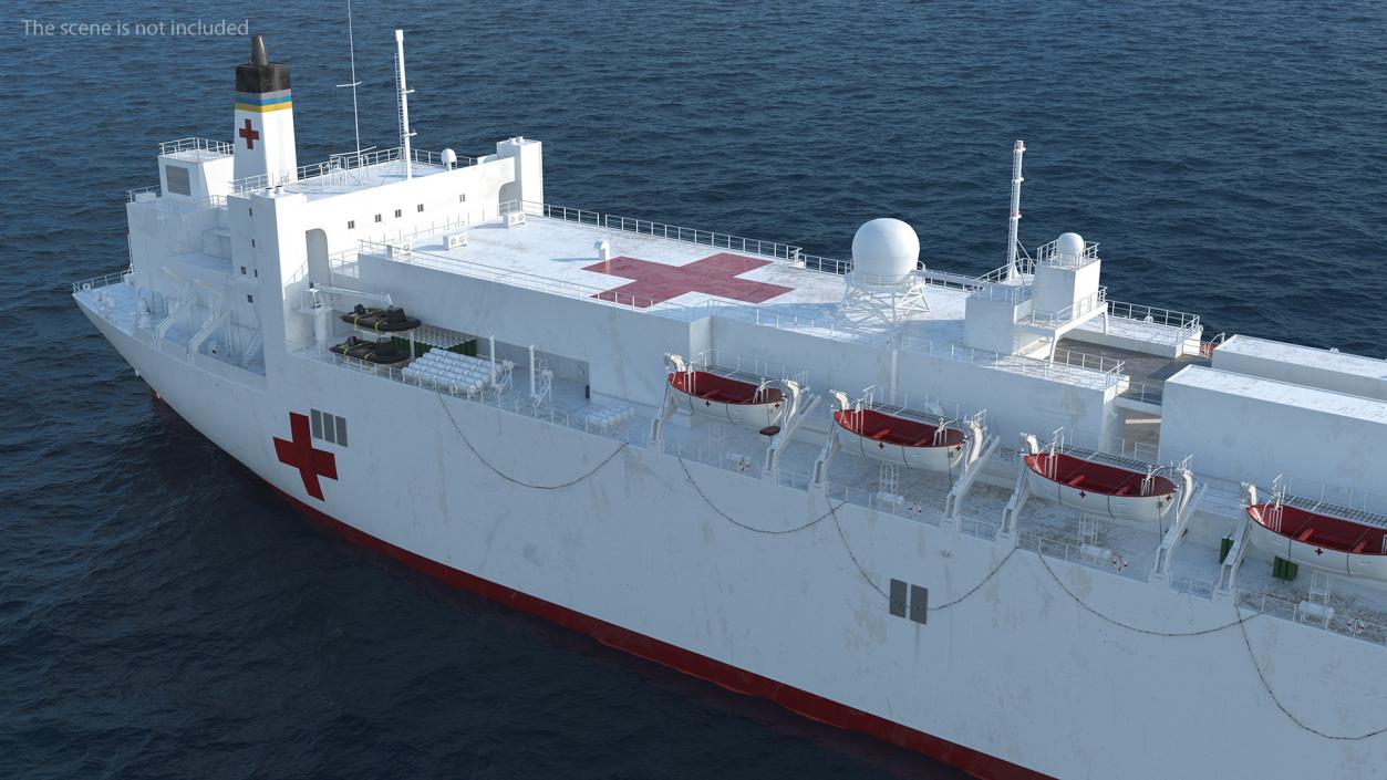 USNS Mercy T AH 19 Hospital Ship 3D