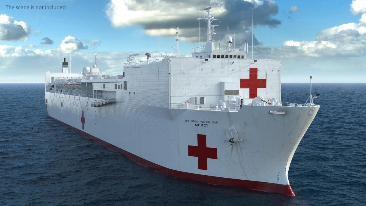 USNS Mercy T AH 19 Hospital Ship 3D