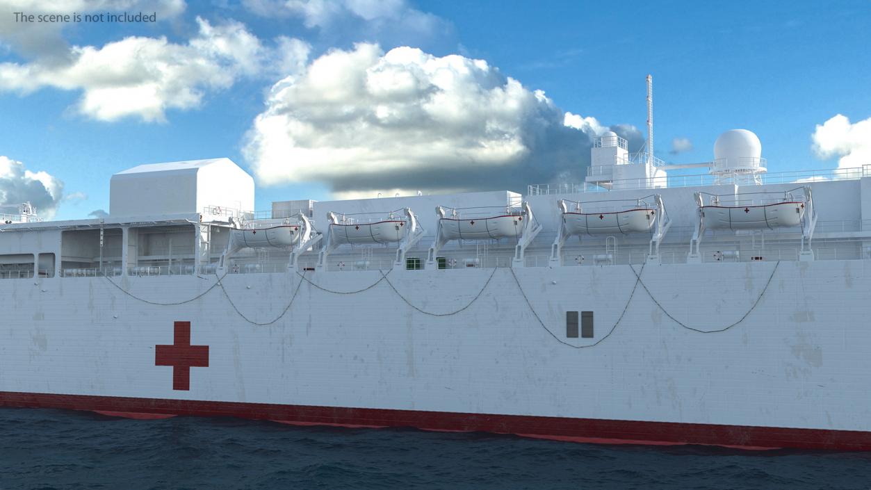 USNS Mercy T AH 19 Hospital Ship 3D