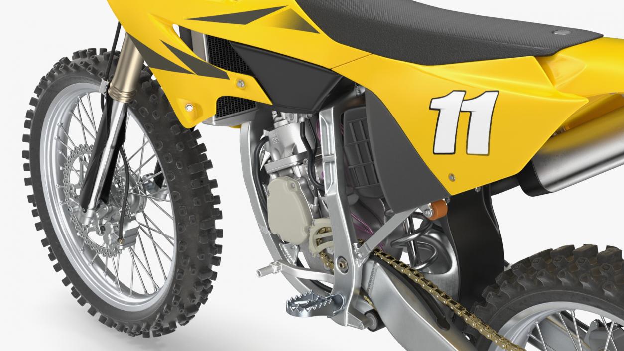 Motocross Motorcycle Rigged 2 3D model