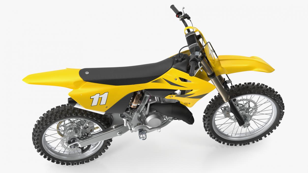 Motocross Motorcycle Rigged 2 3D model