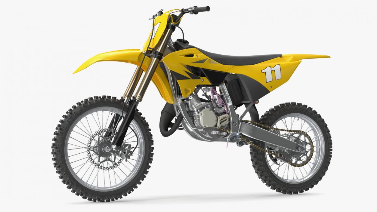 Motocross Motorcycle Rigged 2 3D model