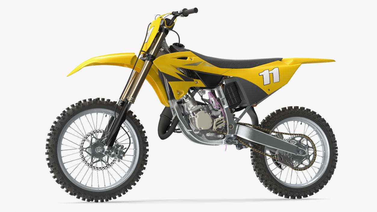 Motocross Motorcycle Rigged 2 3D model