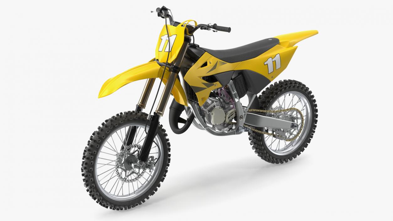 Motocross Motorcycle Rigged 2 3D model