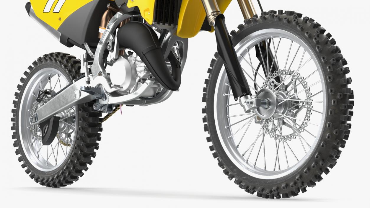 Motocross Motorcycle Rigged 2 3D model