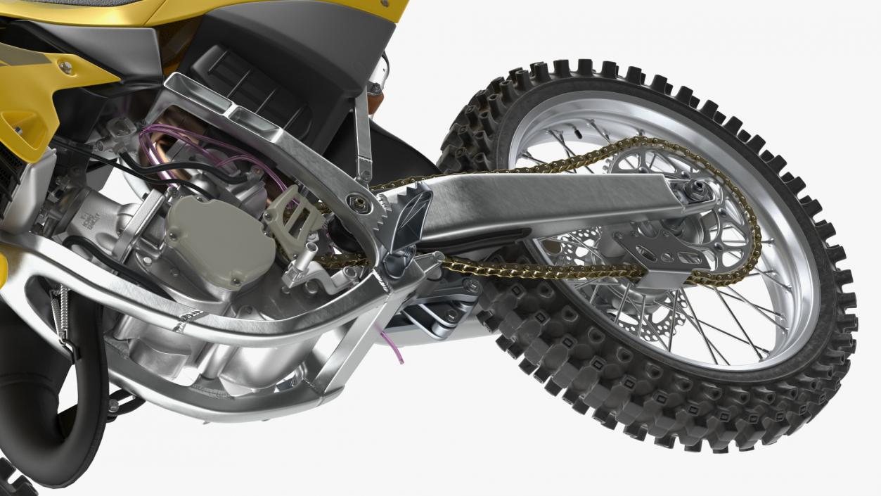 Motocross Motorcycle Rigged 2 3D model