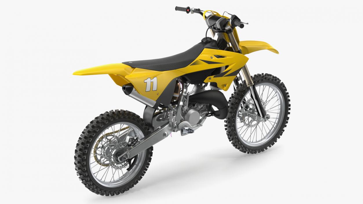 Motocross Motorcycle Rigged 2 3D model