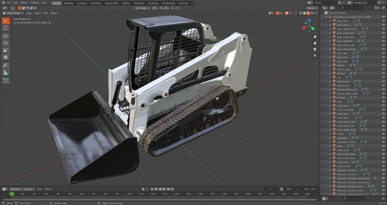 Skid Steer or Compact Track Loader 3D model