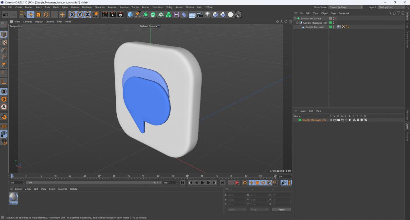 3D model Google Messages Icon