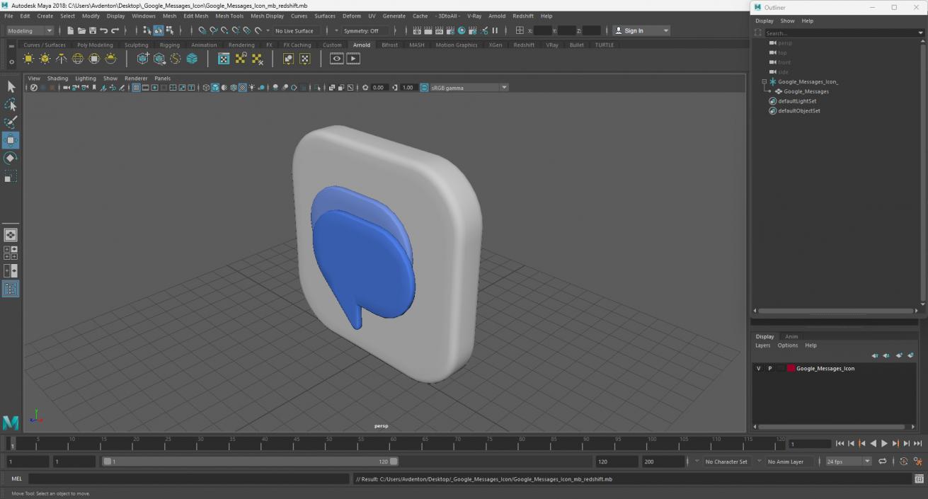 3D model Google Messages Icon