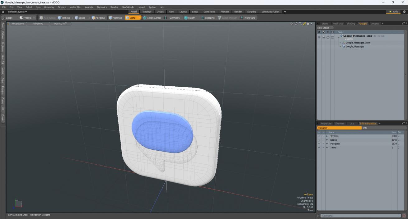 3D model Google Messages Icon