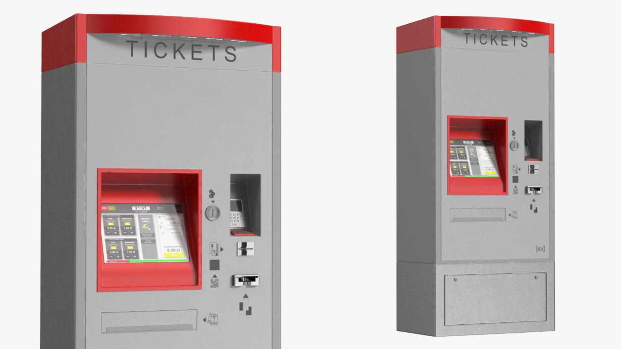 Ticket Vending Machine Grey ICA Traffic 3D model