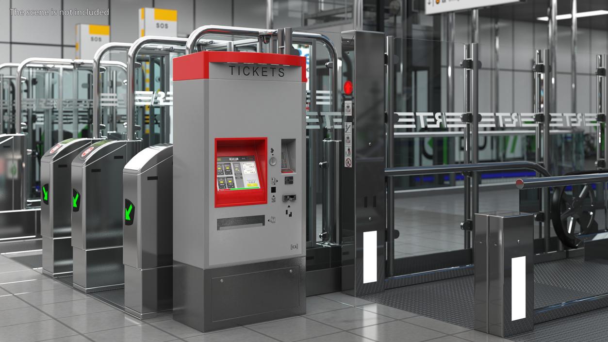 Ticket Vending Machine Grey ICA Traffic 3D model