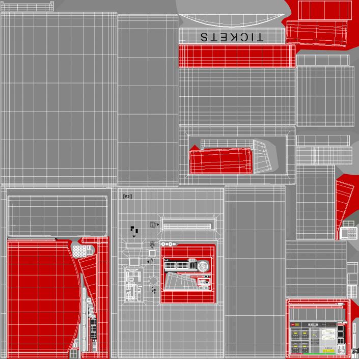 Ticket Vending Machine Grey ICA Traffic 3D model