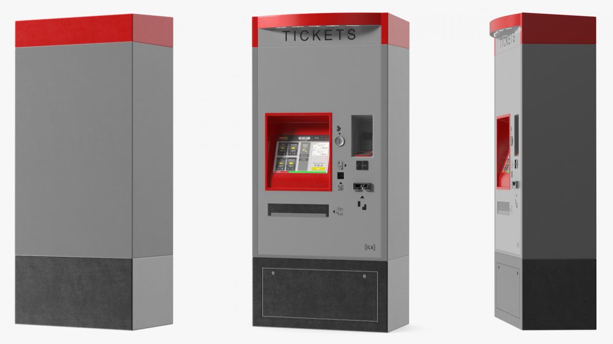 Ticket Vending Machine Grey ICA Traffic 3D model