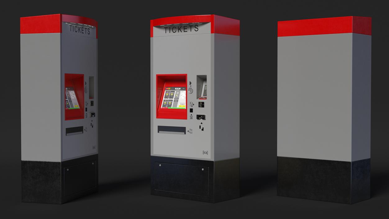 Ticket Vending Machine Grey ICA Traffic 3D model