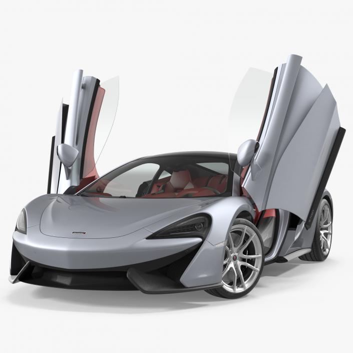 3D model McLaren 570GT 2017 Rigged