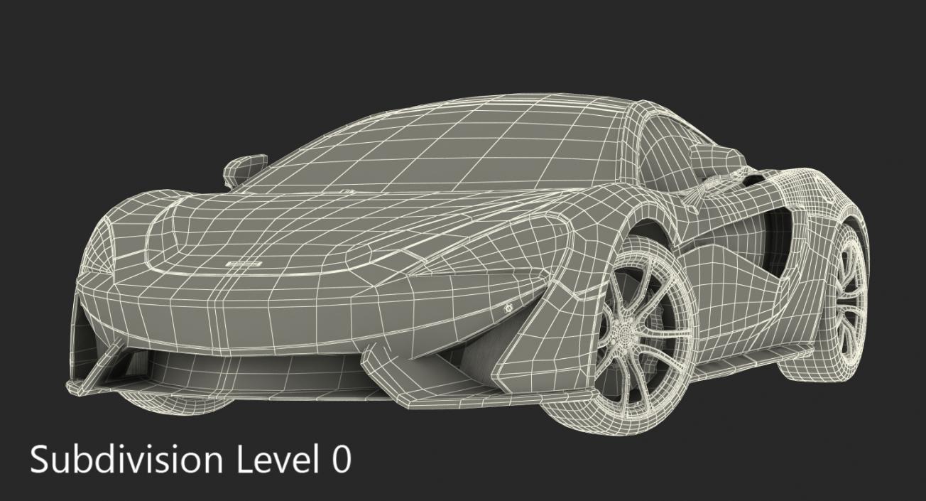 3D model McLaren 570GT 2017 Rigged