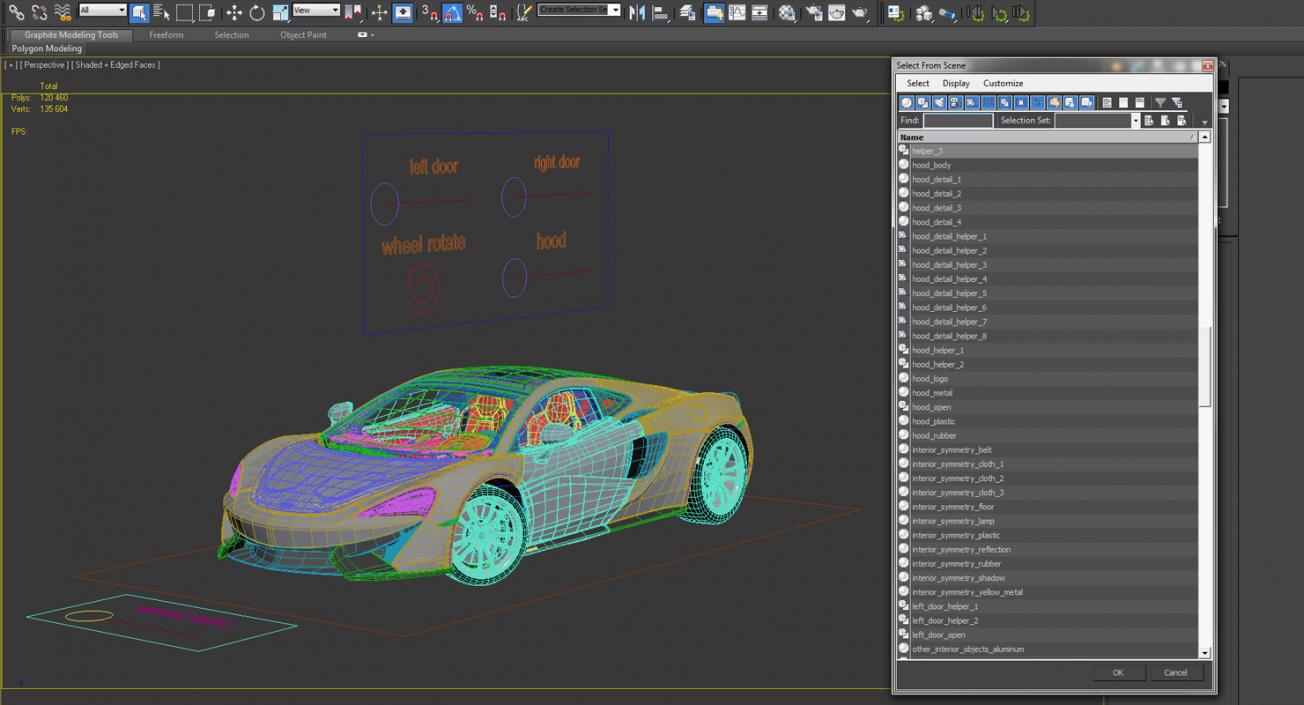 3D model McLaren 570GT 2017 Rigged