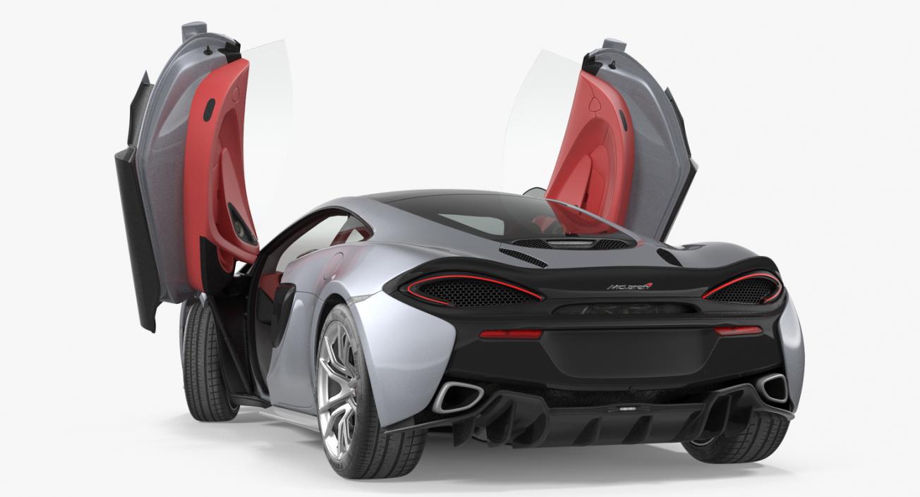 3D model McLaren 570GT 2017 Rigged