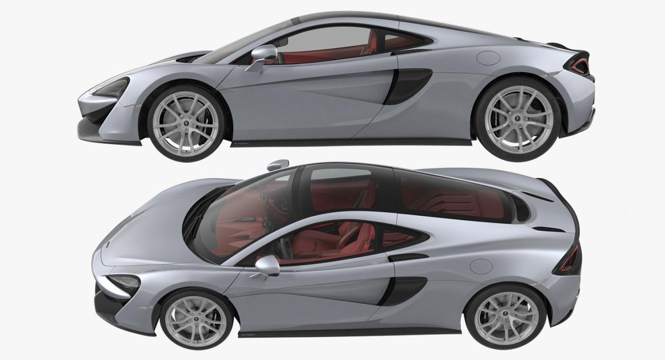 3D model McLaren 570GT 2017 Rigged