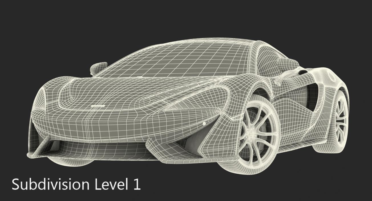 3D model McLaren 570GT 2017 Rigged