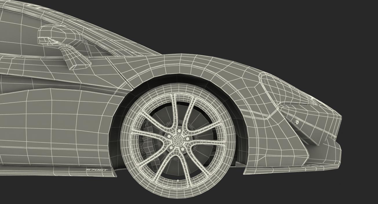 3D model McLaren 570GT 2017 Rigged