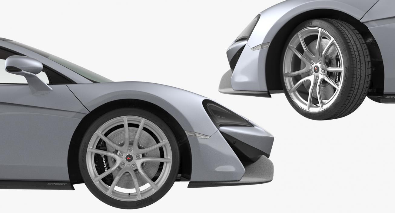 3D model McLaren 570GT 2017 Rigged