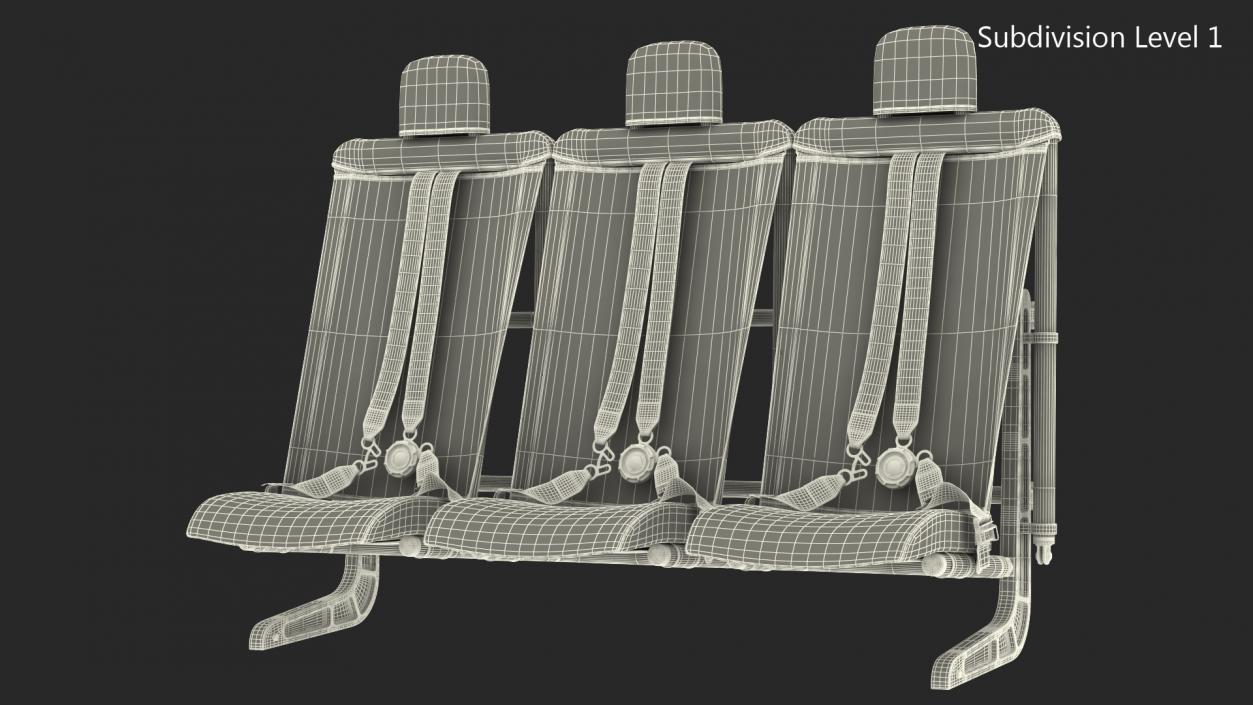 3D Helicopter Passenger Seats