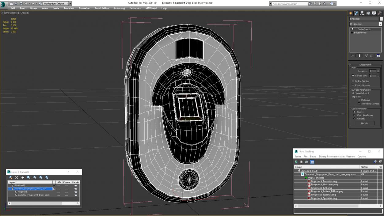 3D Biometric Fingerprint Door Lock