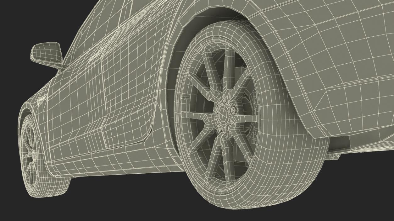 3D Tesla with Thule Car Roofbox on Roof Rack 2 model