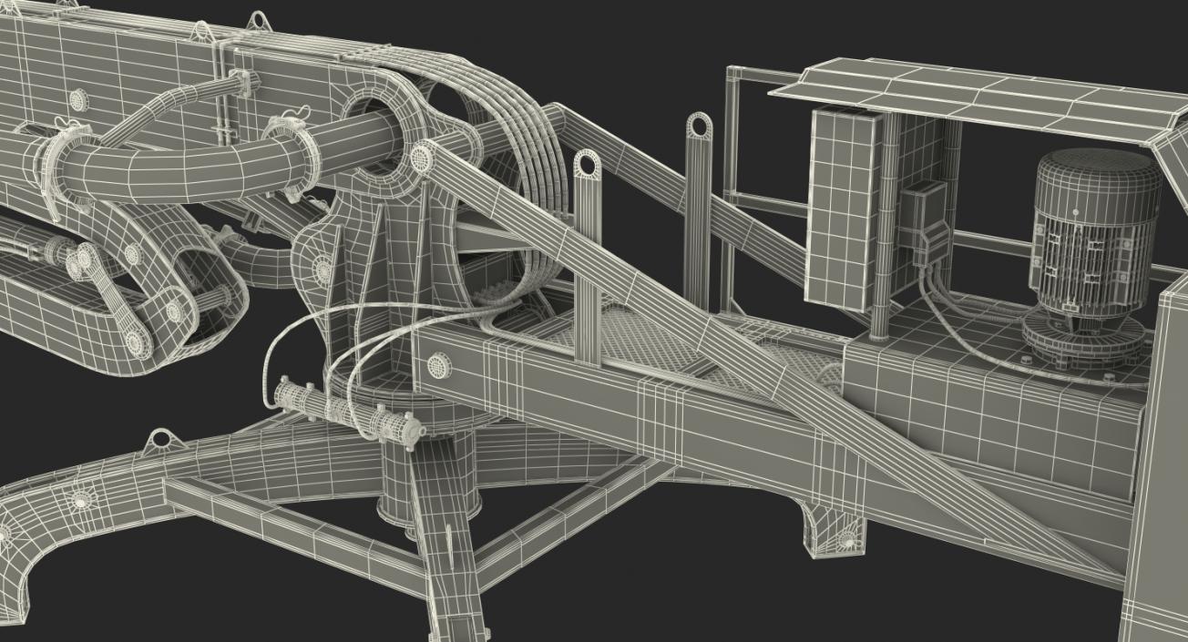 3D Concrete Boom Machine Makina BHD17 Rigged