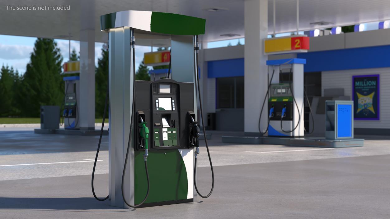 3D Gas Pump Green 3