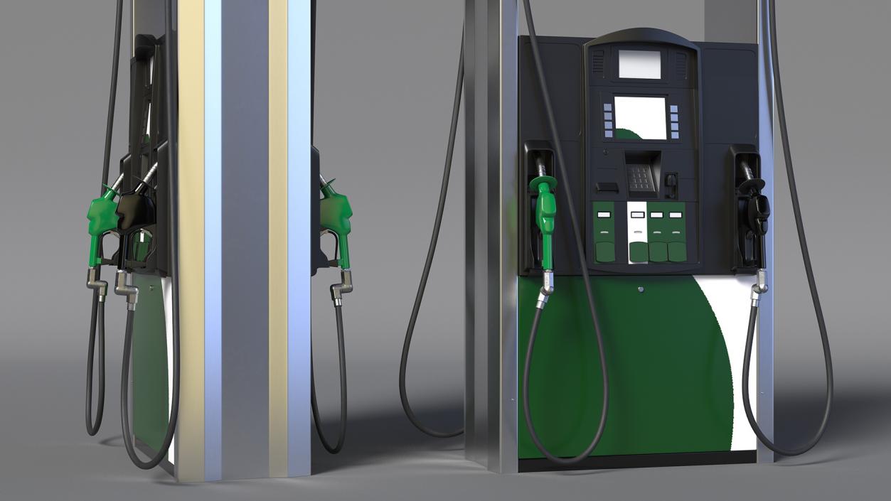 3D Gas Pump Green 3