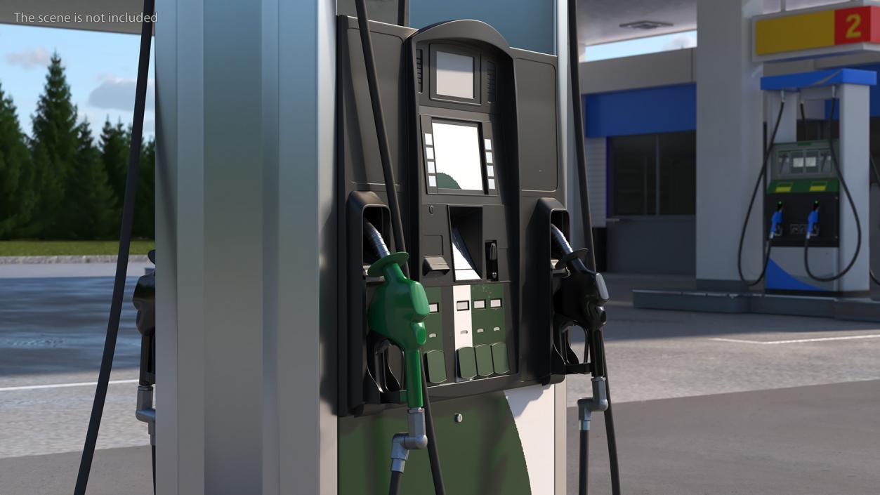 3D Gas Pump Green 3