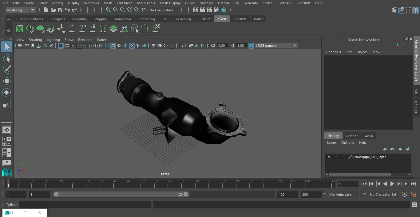 3D model Downpipe
