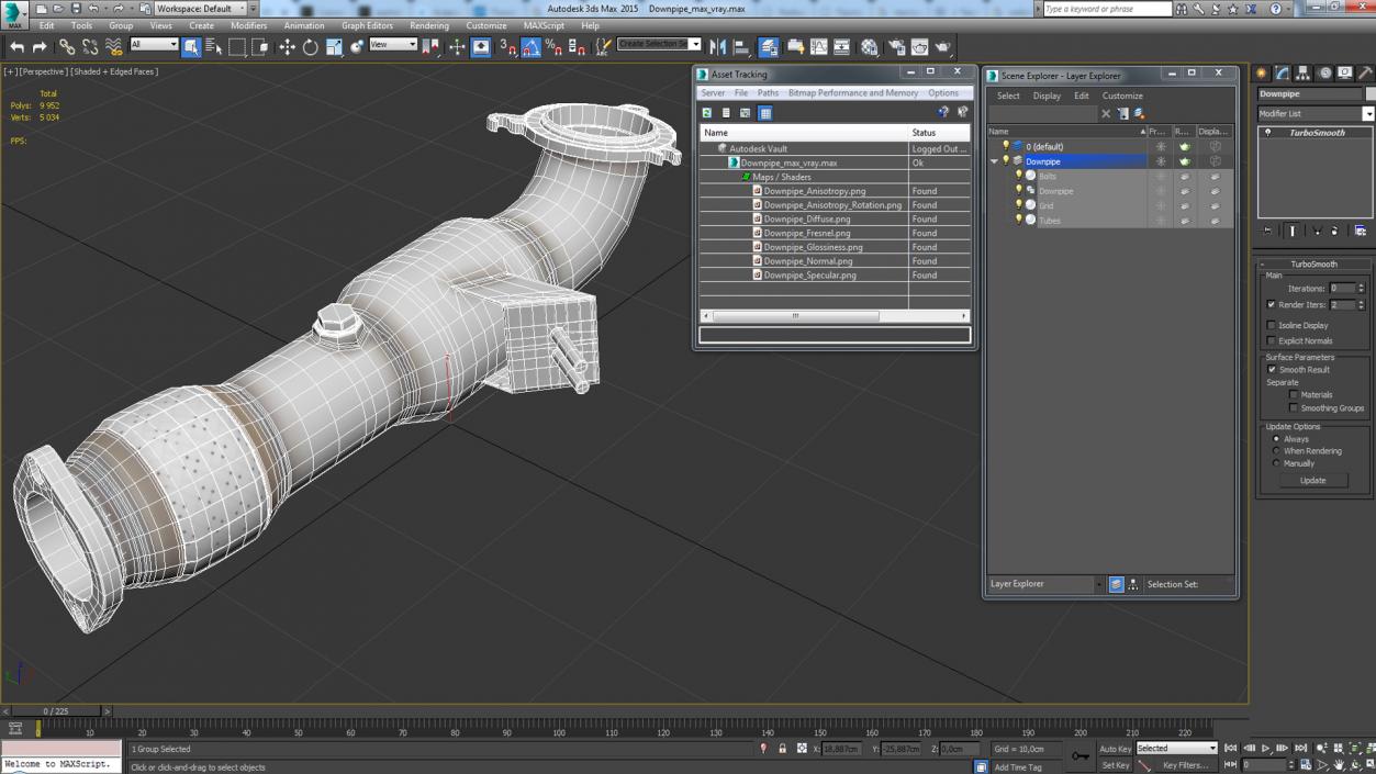 3D model Downpipe