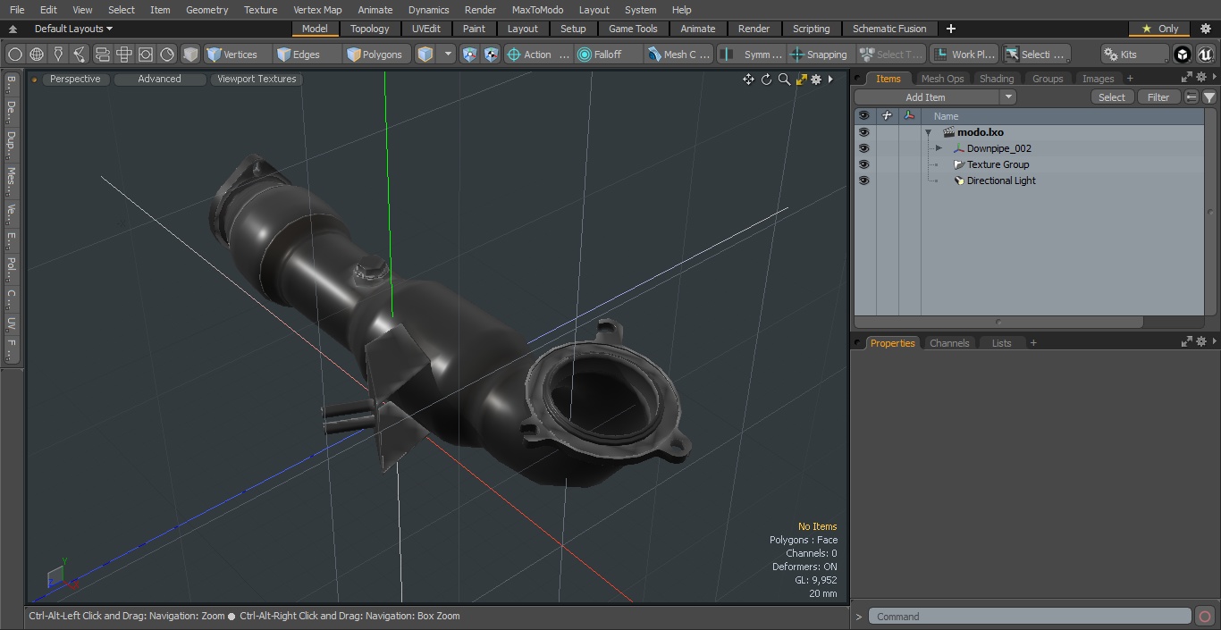 3D model Downpipe