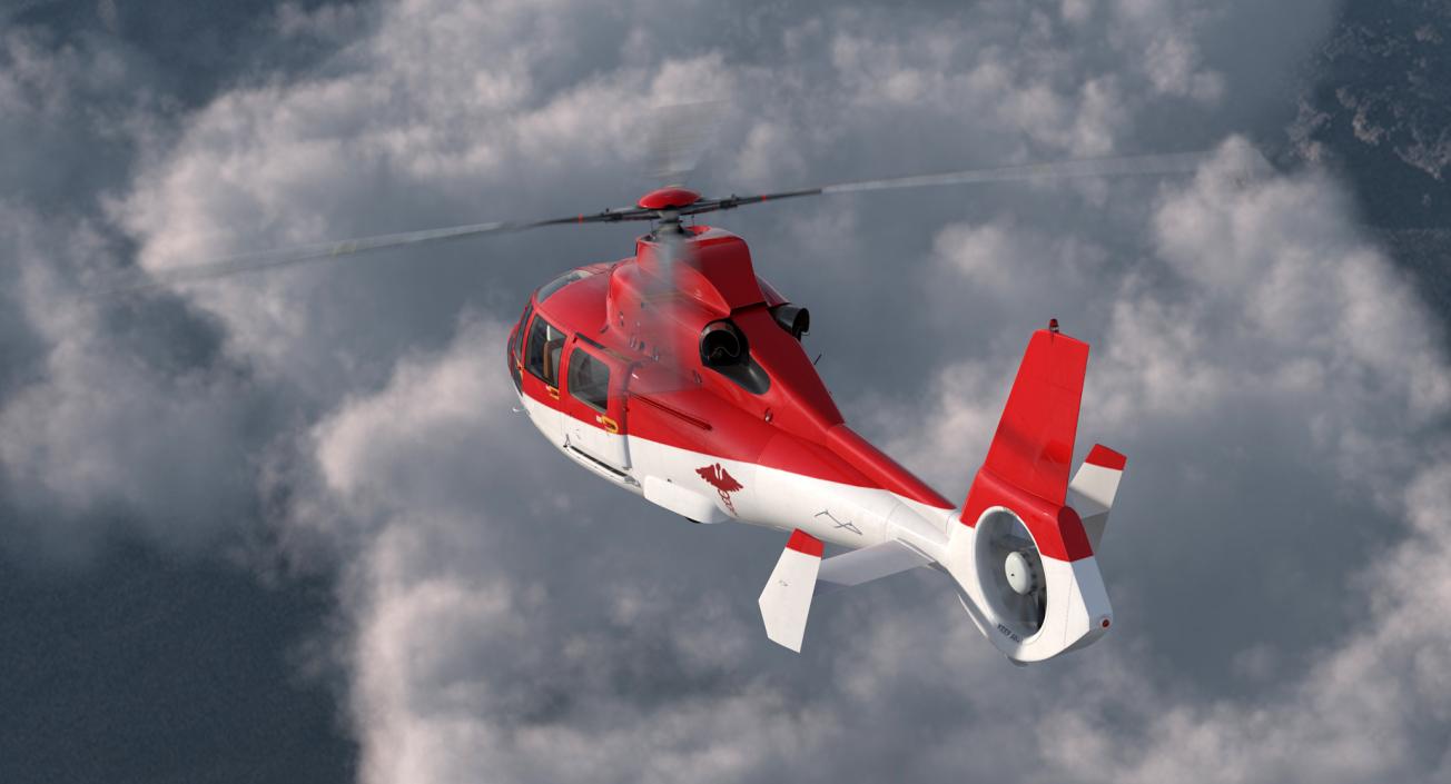 Helicopter Emergency Medical Eurocopter AS 365 N2 Dauphin 3D