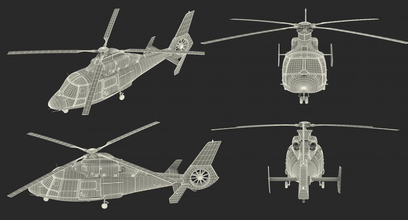 Helicopter Emergency Medical Eurocopter AS 365 N2 Dauphin 3D