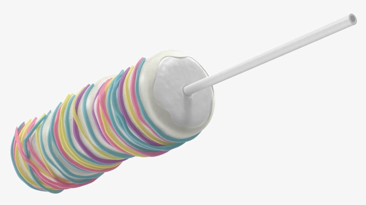 3D Marshmallow Skewer Pop White model